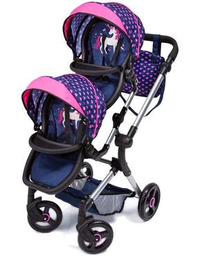 Коляска с аксессуарами Bayer Twin Neo 26254AA, синий цв./розовый цв.