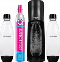  Prekė su pažeista pakuote. Gazuotų gėrimų gaminimo aparatas SodaStream Terra Megapack, 19.8 cm, juoda sp.