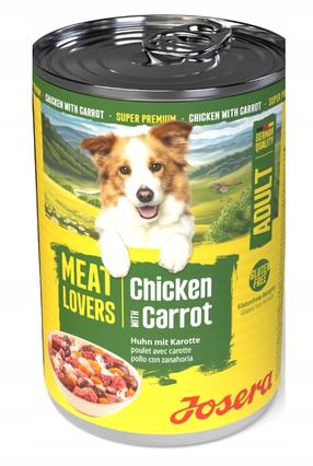Влажный корм для собак Josera Meat Lovers Adult Menu, курица/морковь, 0.4 кг