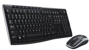 Bezvadu tastatūras un peles komplekts Logitech MK270 GE, EN/DE, melna krās.