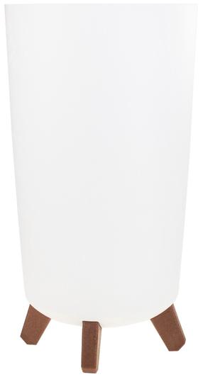 Gėlių vazonas Gracia Tubus Slim DGTL200-S449, plastikinis, 19.5 cm x 19.5 cm, Ø 19.5 cm, ruda sp./balta sp.