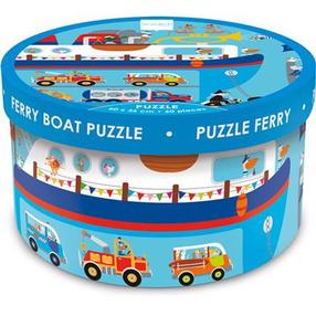 Pusle Scratch Europe Ferry Boat, 36 cm x 60 cm, 60 tk, mitmevärviline