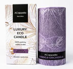 Svece, aromātiskā ACappella Luxury Black Orchid, 80 h, violeta krās.