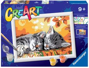 Tapymas pagal skaičius Ravensburger CraArt Autumn Kitten, įvairių spalvų