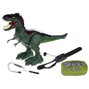 Radiovadāms dinozaurs Dinosaur World 2in1 RC0625, 38 cm, zaļa krās.