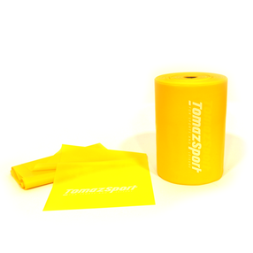 Gimnastikos juosta Tomaz Sport Light, 1 - 45 cm x 15 cm x 0.15 cm, geltona sp.