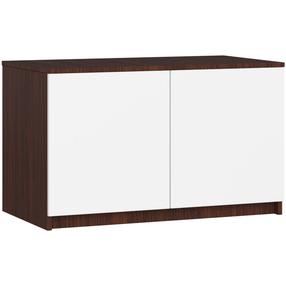 Spintelė Akord S90, balta sp./riešuto sp./tamsiai ruda sp., 51 cm x 90 cm x 55 cm