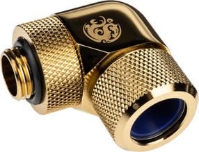 Pāreja BitsPower True Brass Advanced Rotary G1/4" 90-Degree Multi-Link Adapter For OD 14MM, 3.68 cm, zelta krās.