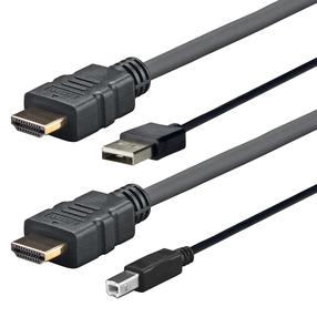 Kabelis Vivolink Pro PROHDMIUSBAB4AMP HDMI / USB, HDMI / USB-B, 4 m, juoda sp.