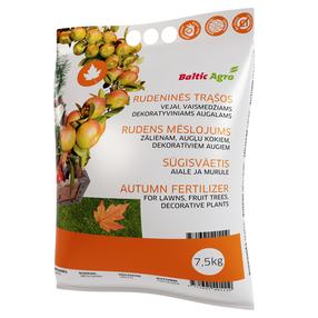 Удобрения для ягодных растений, для газона, для цветов Baltic Agro Autumn, гранулированные, 7.5 кг