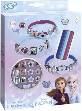 Apyrankių gaminimo rinkinys Totum Frozen Bracelets And Charms, įvairių spalvų