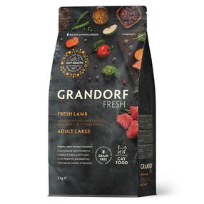 Сухой корм для кошек Grandorf Fresh Lamb Large, баранина, 2 кг