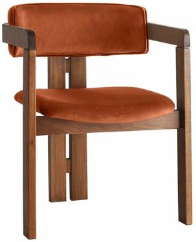 Valgomojo kėdė Kalune Design CO-028, raudona sp./riešuto sp., 49 cm x 58 cm x 76 cm