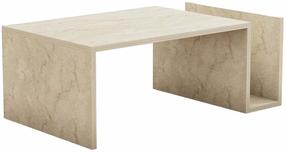 Kavos staliukas Kalune Design Memo, travertine sp., 50 cm x 86.8 cm x 32.4 cm