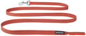 Šuns pavadėlis Amiplay Rubber, oranžinė sp., 2m x 2cm