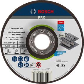 Griešanas un slīpēšanas disks Bosch Pro, 125 mm x 2.5 mm x 22.23 mm