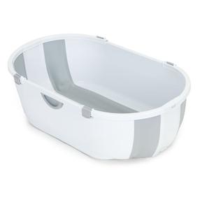 Kokkupandav beebivann EcoToys, valge v./hall v., 79 cm