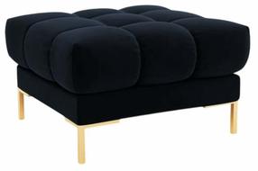 Pufas Cosmopolitan Design Bali Bluvel 89, aukso sp./tamsiai mėlyna (navy) sp., 60 cm x 60 cm x 41 cm