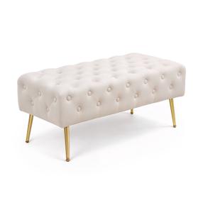 Pufas Akord Monaco, smėlio sp., 100 cm x 42 cm x 41 cm