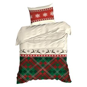 Kalėdinis patalynės užvalkalų komplektas Austin, raudonas, 140 x 200 cm
