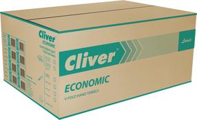 Popierinis rankšluostis, rinkinys Cliver Economic V-Fold, 1 sl, 20 vnt.