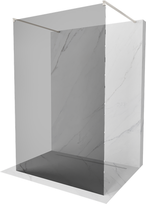 Dušo sienelė Mexen Kioto Walk-in, 140 cm x 200 cm, brushed nickel sp./grūdintas