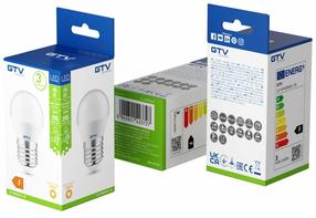 Лампочка GTV LD-SMZGB45C-30 LED, B45, 6400 °К, E27, 3 Вт, 255 лм