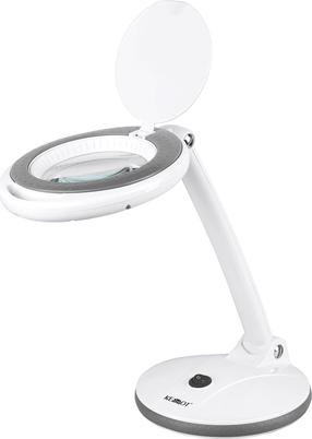 Suurendusklaasiga laualamp Rebel NAR0462-2, LED, 6W, valge v./valge v.