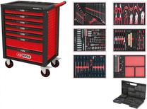 Įrankių dėžė KsTools RacingLine, 67.8 cm x 45.9 cm x 94.5 cm, juoda sp./raudona sp.