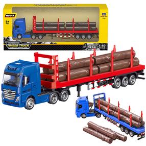  Mänguasja veoauto Hulna Professional Timber Truck, 1:50, sinine v./punane v.