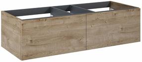 Vonios spintelė po praustuvu Elita Look Slim 120 2DR, ąžuolo sp., 44.9 cm x 120 cm x 31.8 cm