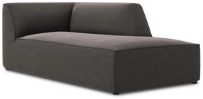 Sofa Micadoni Home Ruby Velvet Chaise Longue, tamsiai pilka sp., dešininė, 181 x 93 cm x 69 cm