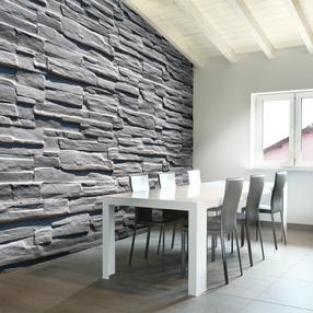 Fototapetas Artgeist Grey Stone Wall LFTNT1203, 154 cm x 200 cm