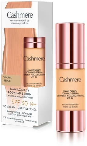 DD veido kremas, serumas Cashmere Moisturizing, SPF 30, warm beige s., 3, 30 ml