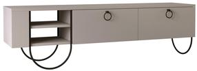 TV-laud Kalune Design Norfolk Light Mocha, must v./beež v., 150 cm x 36 cm x 44 cm
