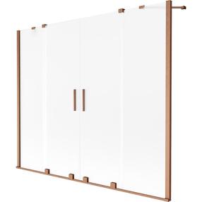 Dušo sienelė Mexen Velar Duo, 170 cm x 150 cm, skaidri sp./vario sp./matinis