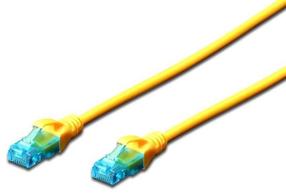 Laidas Digitus CAT 5e UTP Patch RJ-45 8P8C, RJ-45 8P8C, 0.25 m, geltona sp.