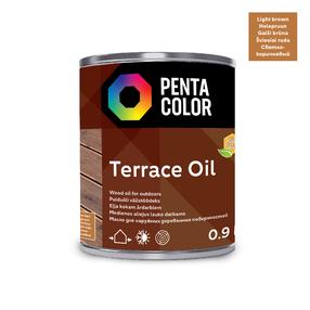 Terrassiõli Pentacolor Terrace Oil, hele pruun v., 0.9 l