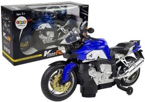 Žaislinis motociklas Lean Toys K1300R, mėlyna sp./juoda sp.