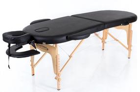 Masažinis stalas Restpro Classic Oval 2, 192 cm, 15 kg, juoda sp.