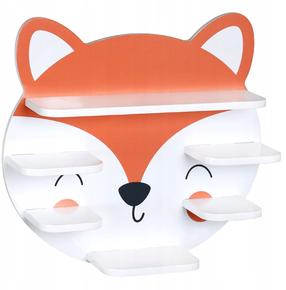 Vaikiška lentyna Kesper Fox, balta sp./oranžinė sp., 42 cm x 45 cm x 12 cm