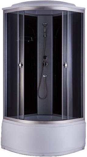 Душевая кабина Gotland Paula, полукруглая, 90 см x 90 см x 215 см, серебристый цв./тонированный