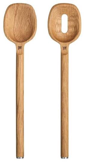 Koka karote, salātu karotes komplekts Fiskars Norden, 33.3 cm, 3.5 cm, brūna krās., 2 gab.