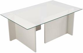 Kavos staliukas Nordure Vetrino, balta sp., 65 cm x 105 cm x 40 cm