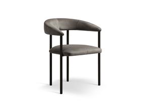 Kėdžių rinkinys Cosmopolitan Design Lea Velvet, matinė, pilka sp., 53.5 cm x 56.5 cm x 74 cm, 2 vnt.