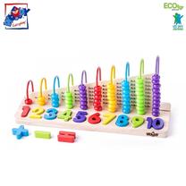 Lavinimo žaislas WOODY Eco Wooden Learning Maths, 12 cm, įvairių spalvų