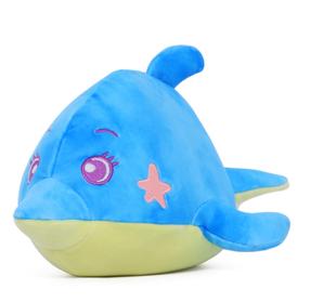 Mīkstā rotaļlieta delfīns Dream Beams Dominic, zila krās., 18 cm