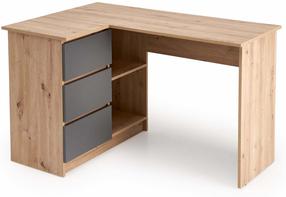 Kampinis rašomasis stalas Bega, 124 cm x 85 cm, 76 cm, ąžuolo sp./grafito sp.