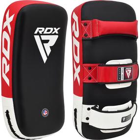 Bokso skydas RDX Thai Kick Pad T1, balta sp./juoda sp./raudona sp.
