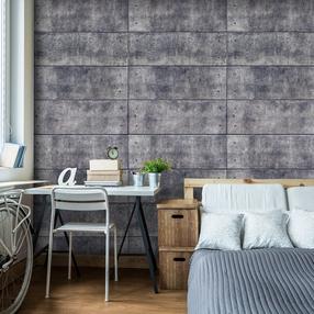 Fototapetas Artgeist Grey Fortress - Background With Regular Rectangles With Concrete Texture, 175 cm x 175 cm